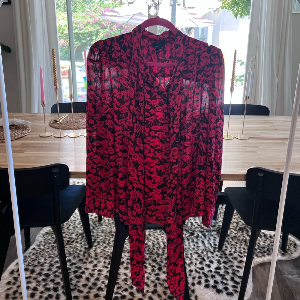Tie neck blouse